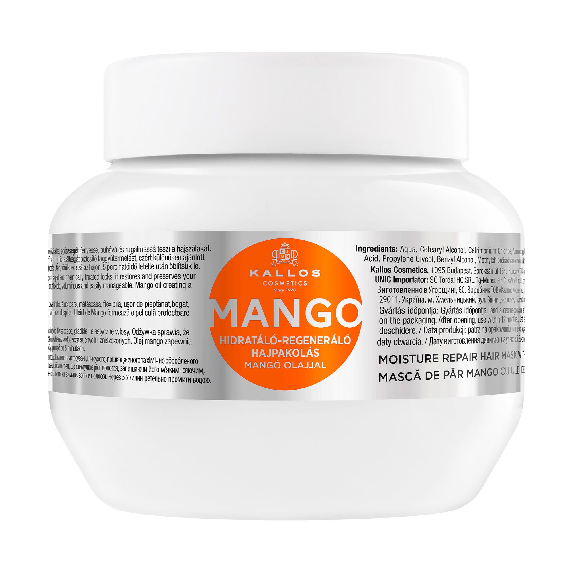 Маска для волосся Kallos Cosmetics Mango Hair Mask з манго, 275 мл